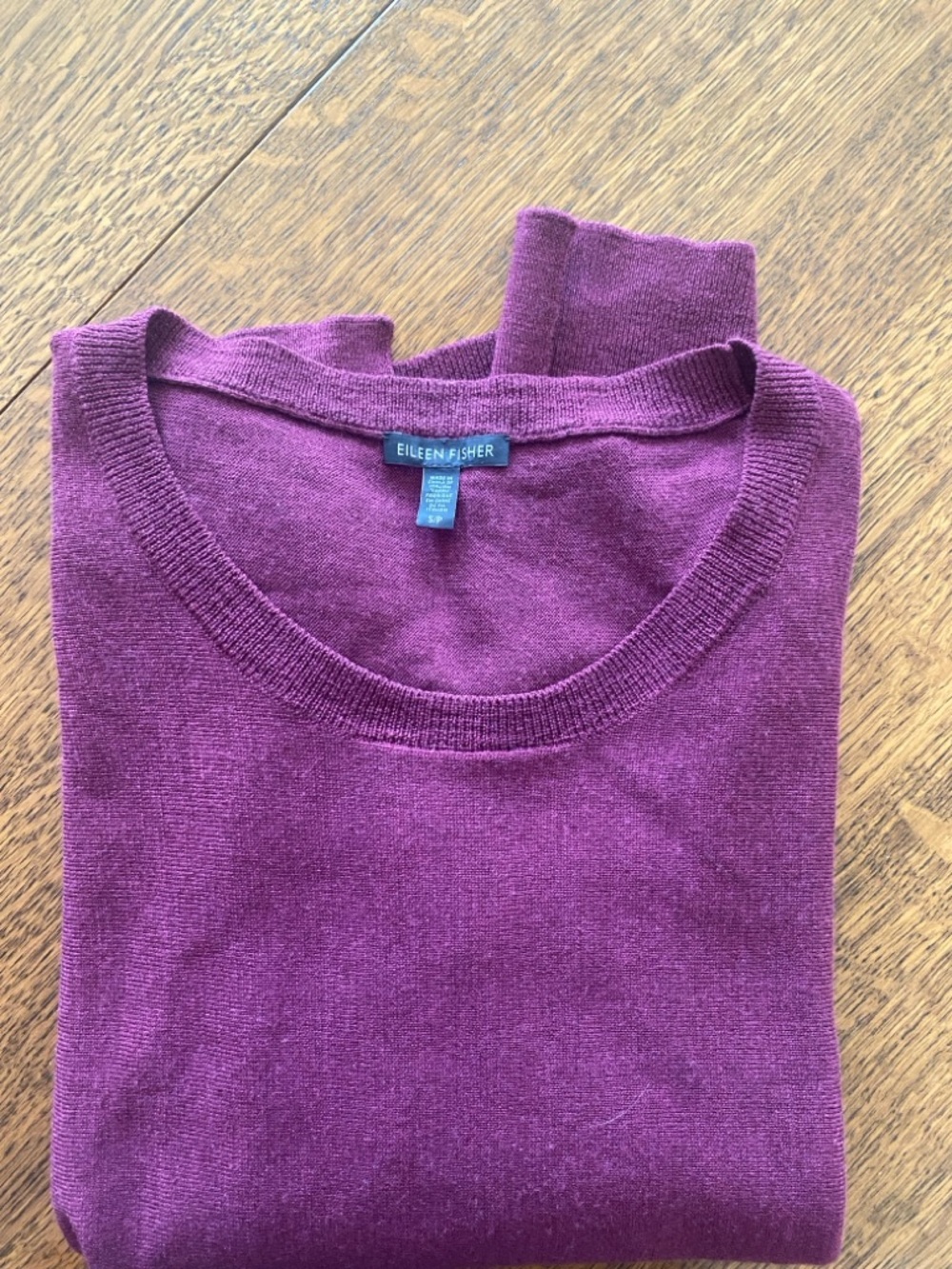 Eileen Fisher Crewneck Sweater in Plum Purple